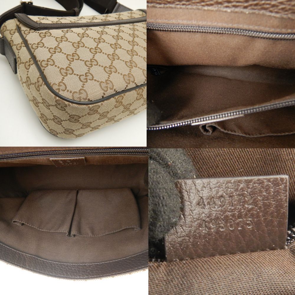 Gucci Shoulder Bag Gg Canvas Beige Brown