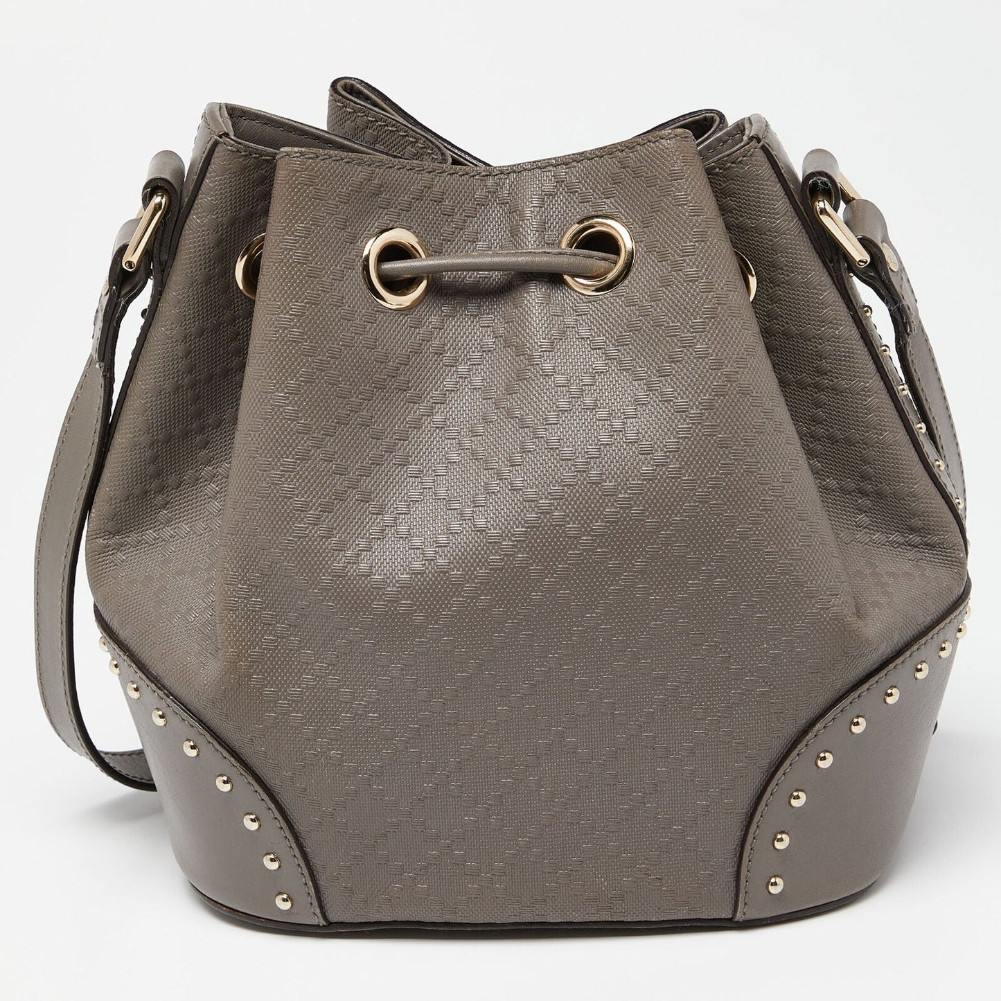 Gucci Grey Diamante Leather Medium