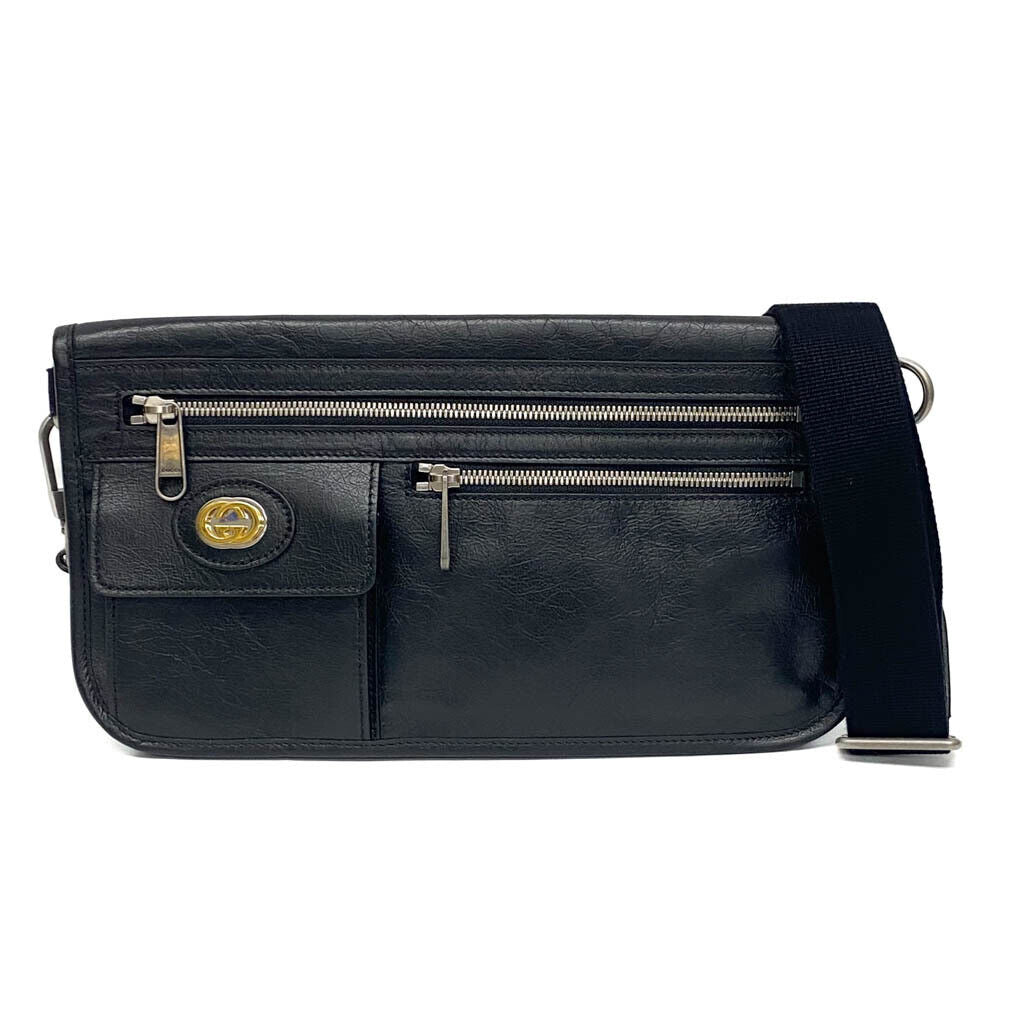 Gucci Interlocking G Women Men Leather