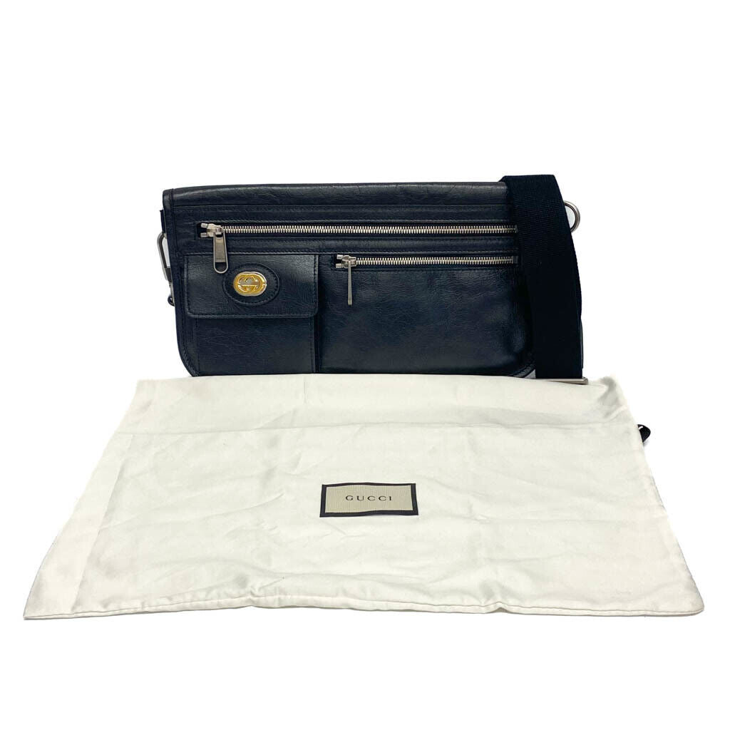 Gucci Interlocking G Women Men Leather