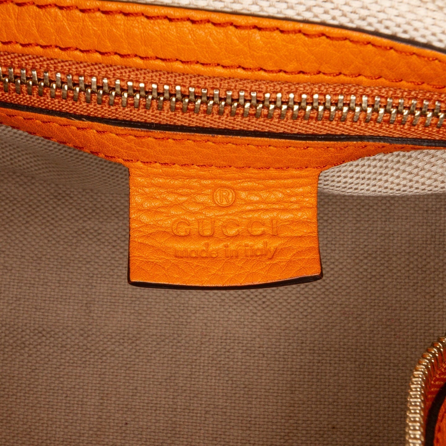 Gucci Soho Boston Orange Calf