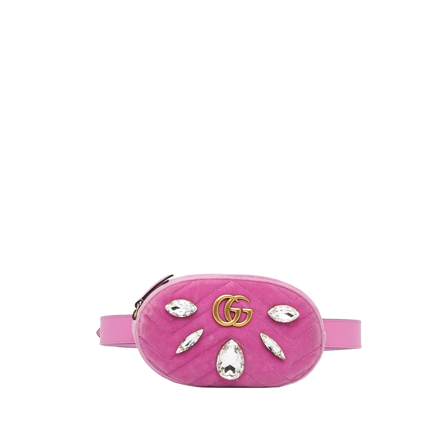 Gucci Gg Marmont Pink Velvet Fabric