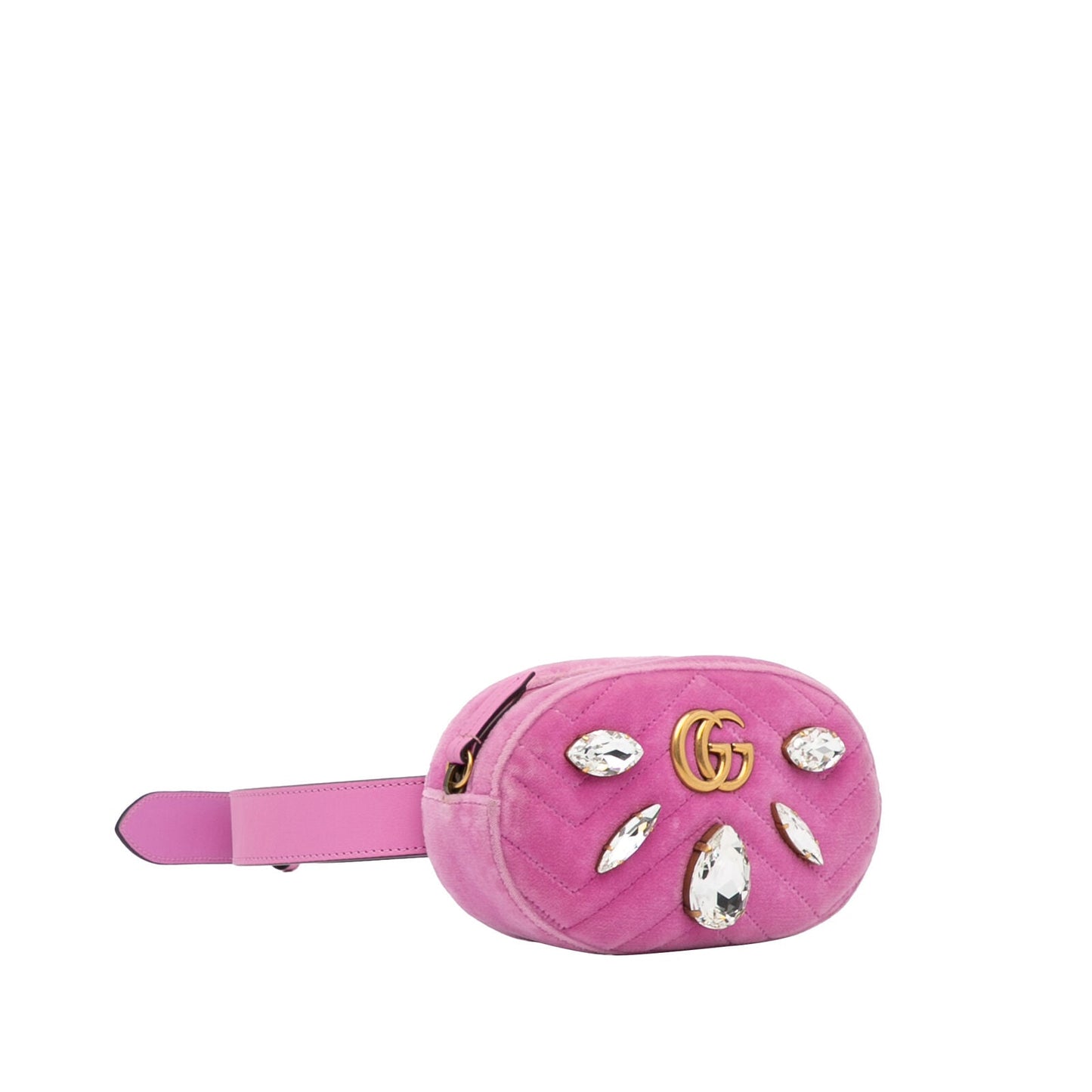 Gucci Gg Marmont Pink Velvet Fabric
