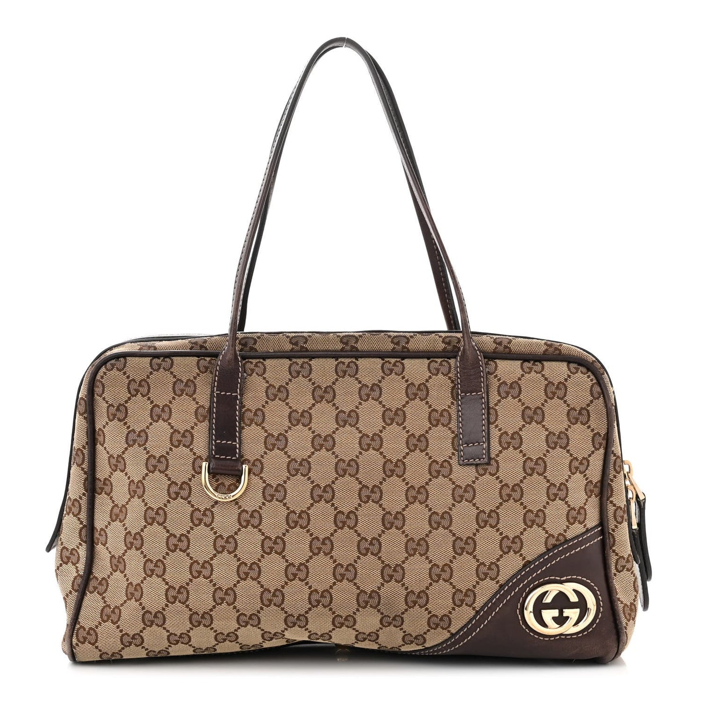 Gucci New Britt Medium Boston Dark Brown
