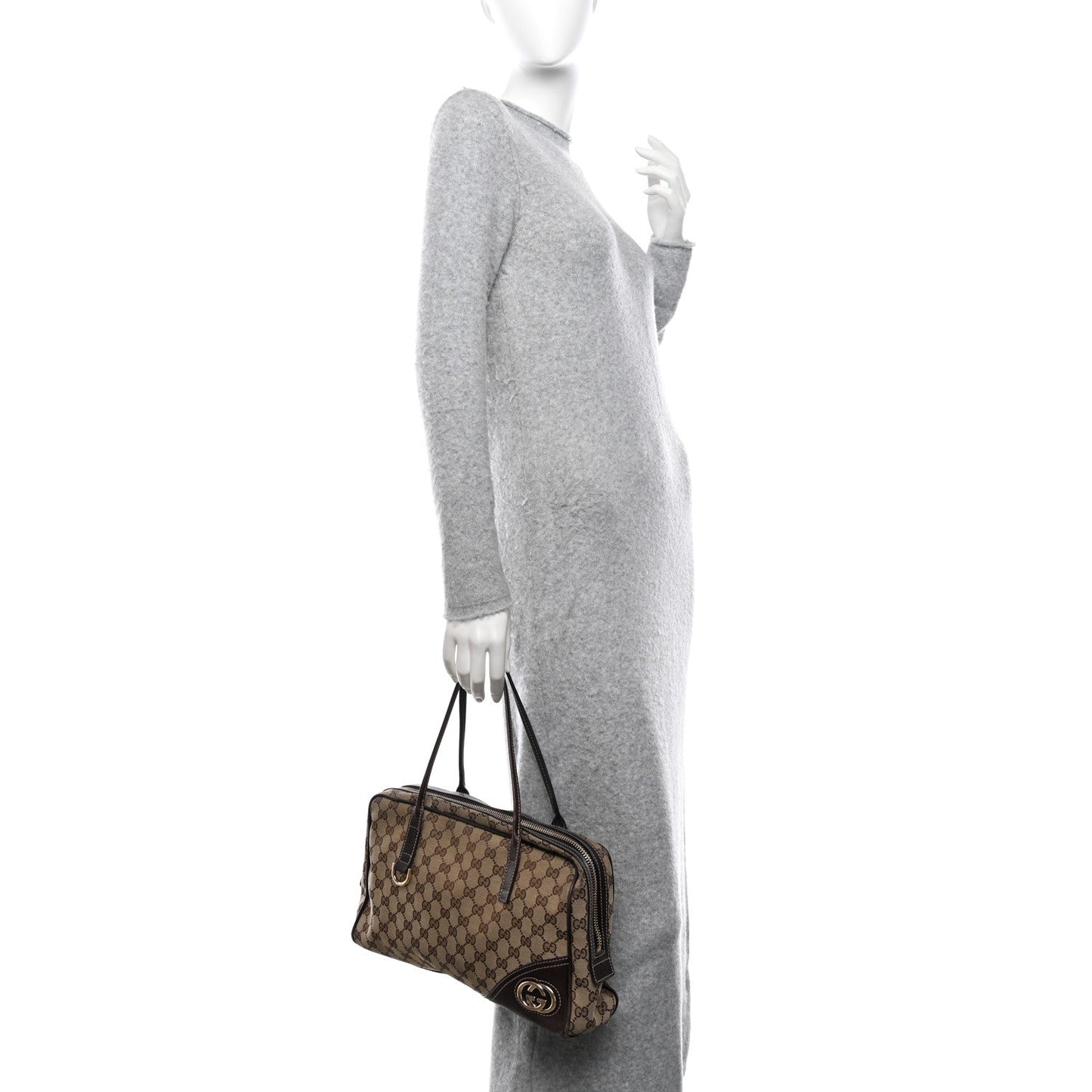 Gucci New Britt Medium Boston Dark Brown