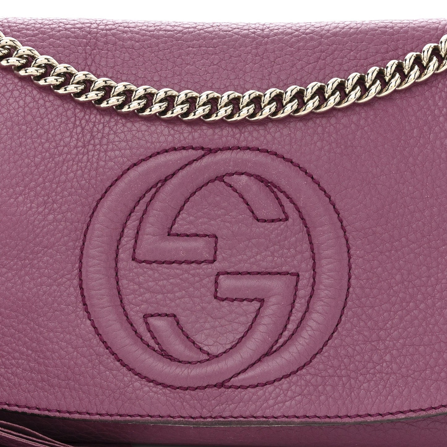 Gucci Pebbled Calfskin Medium Soho Flap