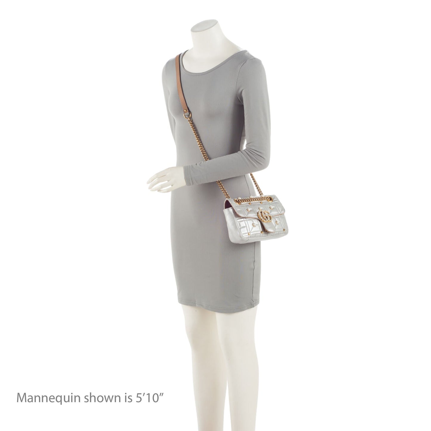 Gucci Metallic Matelasse Leather Pearl