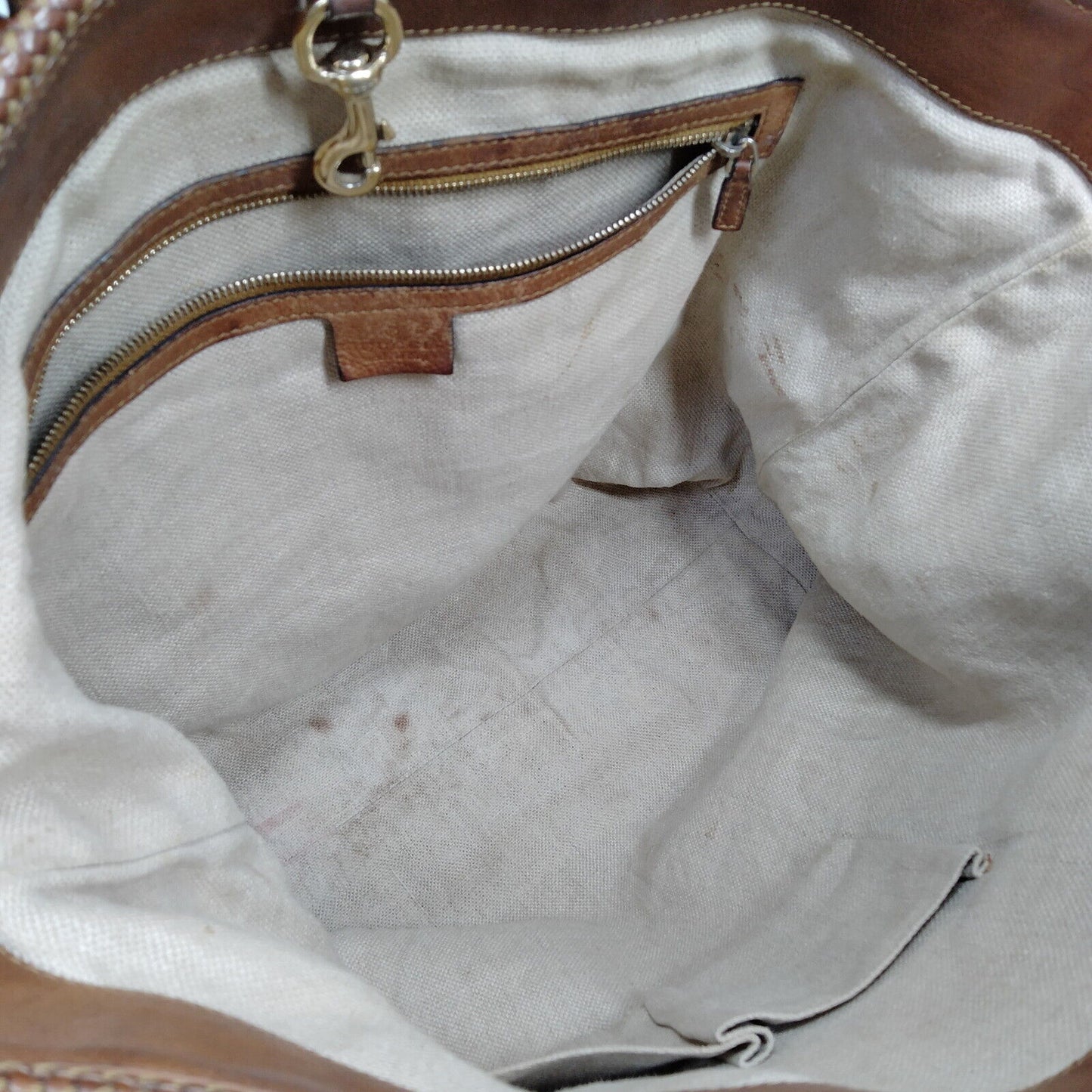 Gucci Hand Bag Brown Canvas