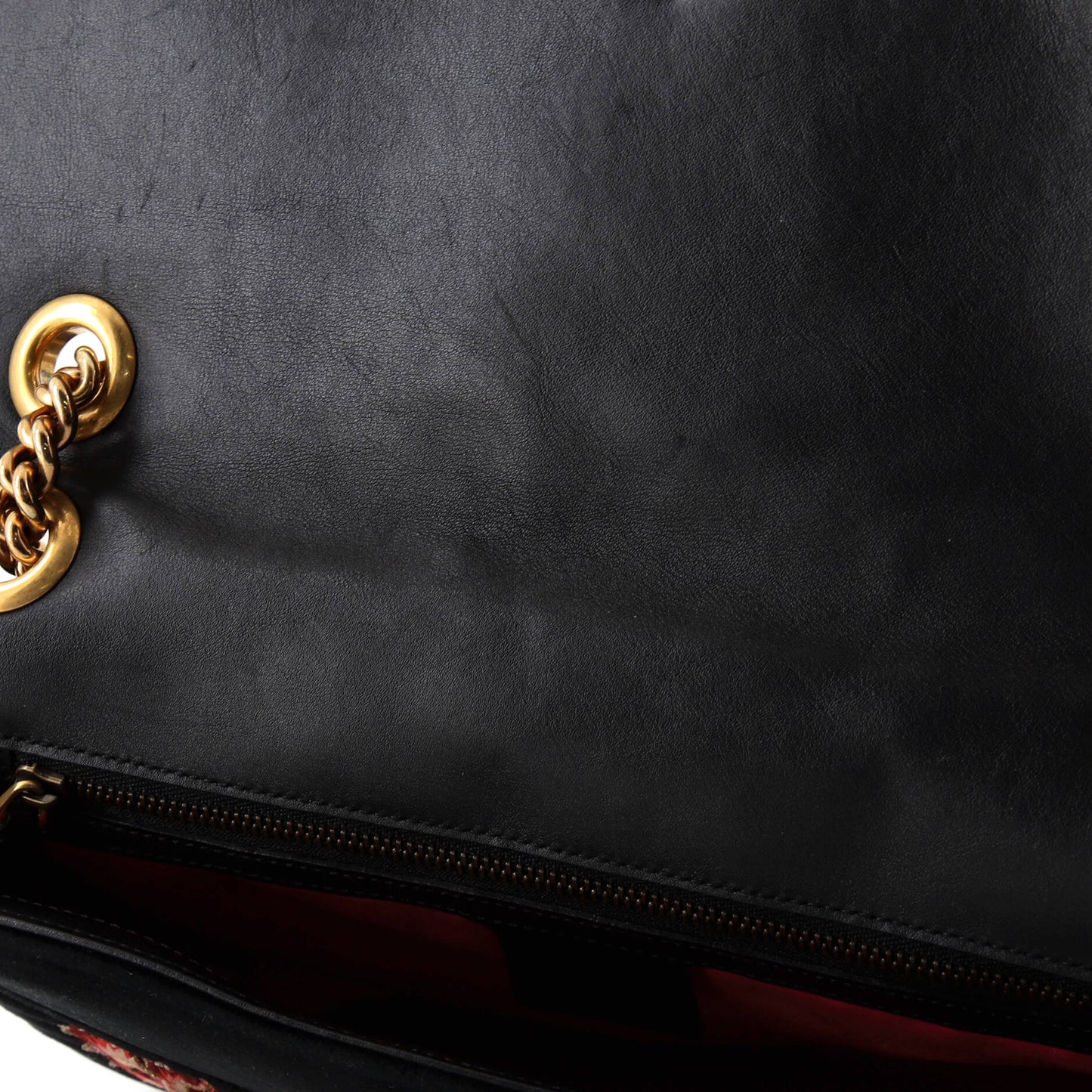 Gucci Gg Marmont Flap Bag Embroidered