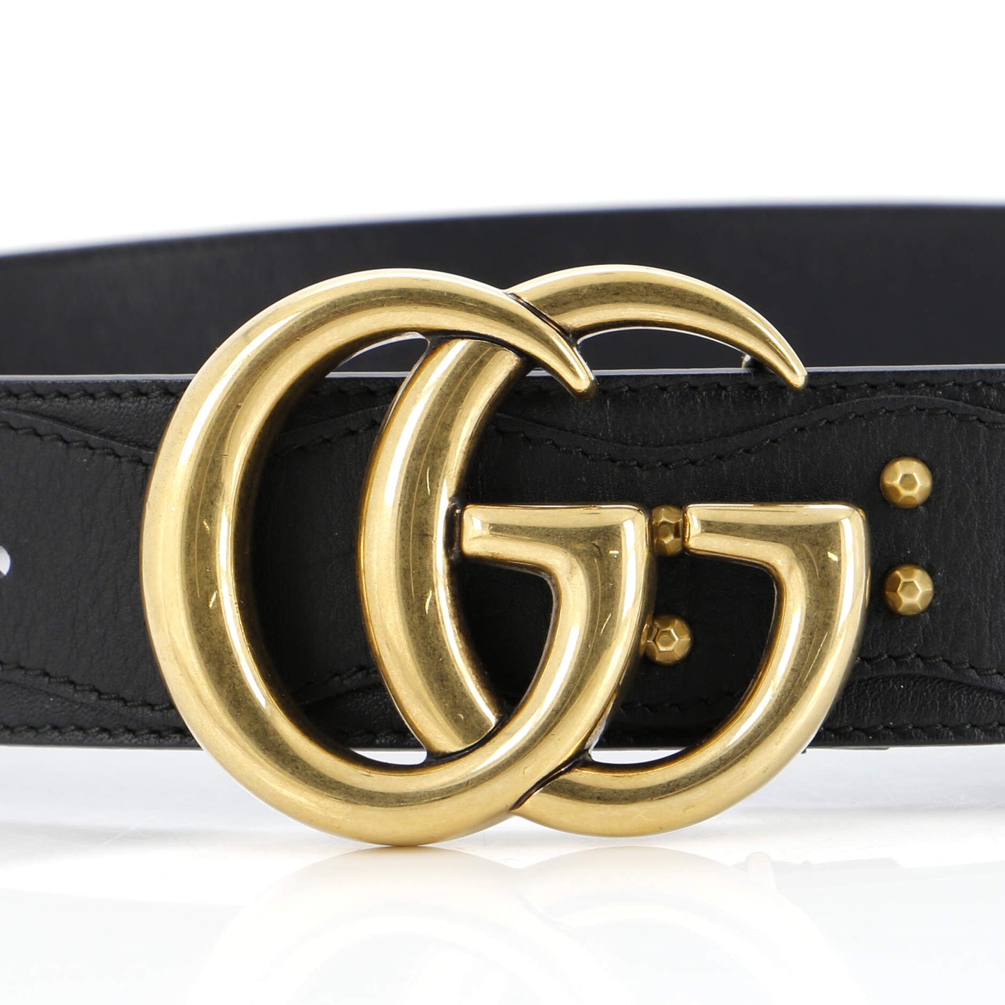 Gucci Gg Marmont Belt Studded Leather