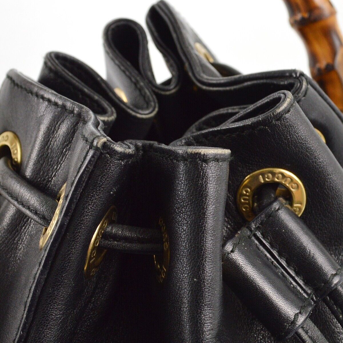 Gucci Black Bamboo 2Way Drawstring