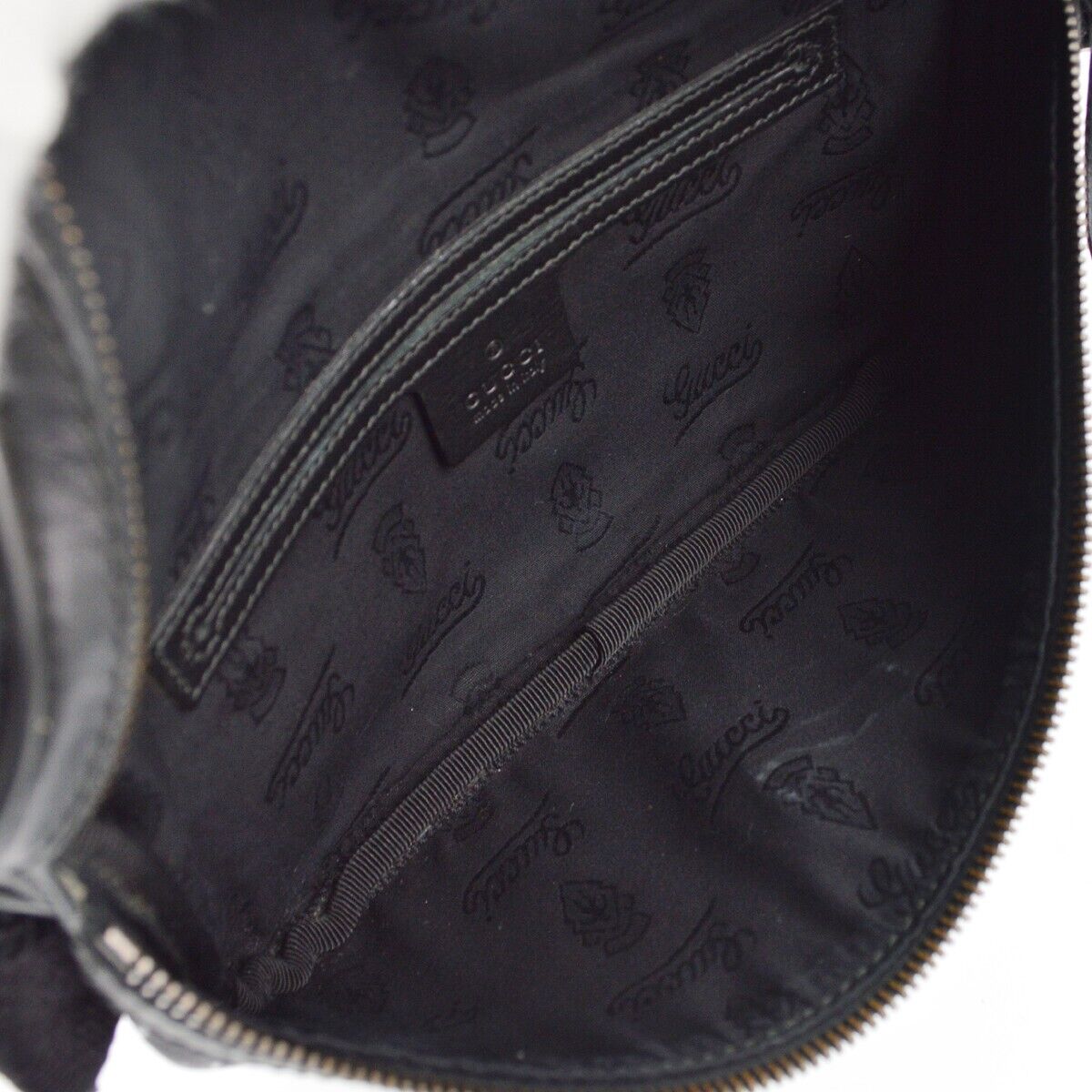 Gucci Black Pvc Gg Waist Bum Bag