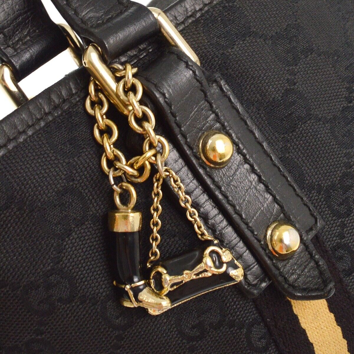Gucci Black Gg Tote Handbag