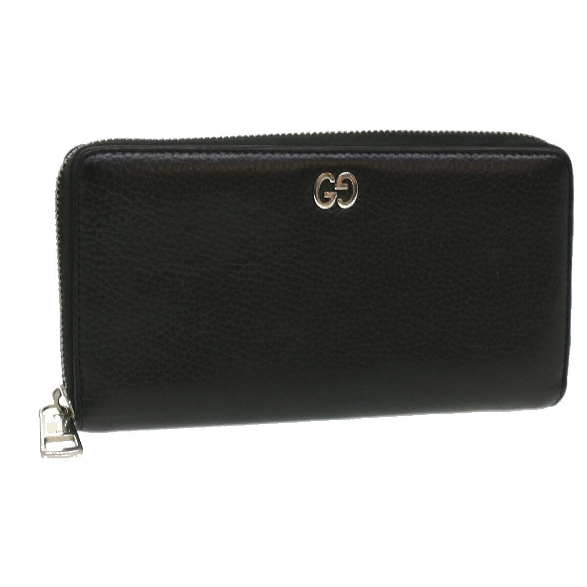 Gucci Long Wallet Leather Black