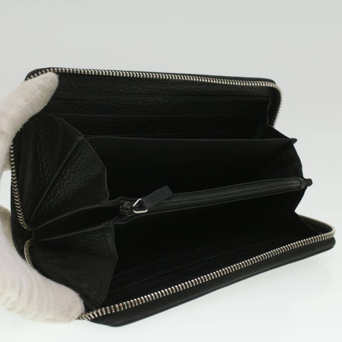 Gucci Long Wallet Leather Black