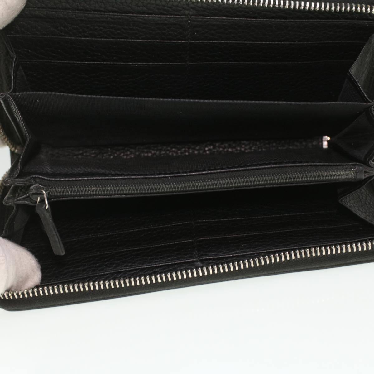Gucci Long Wallet Leather Black