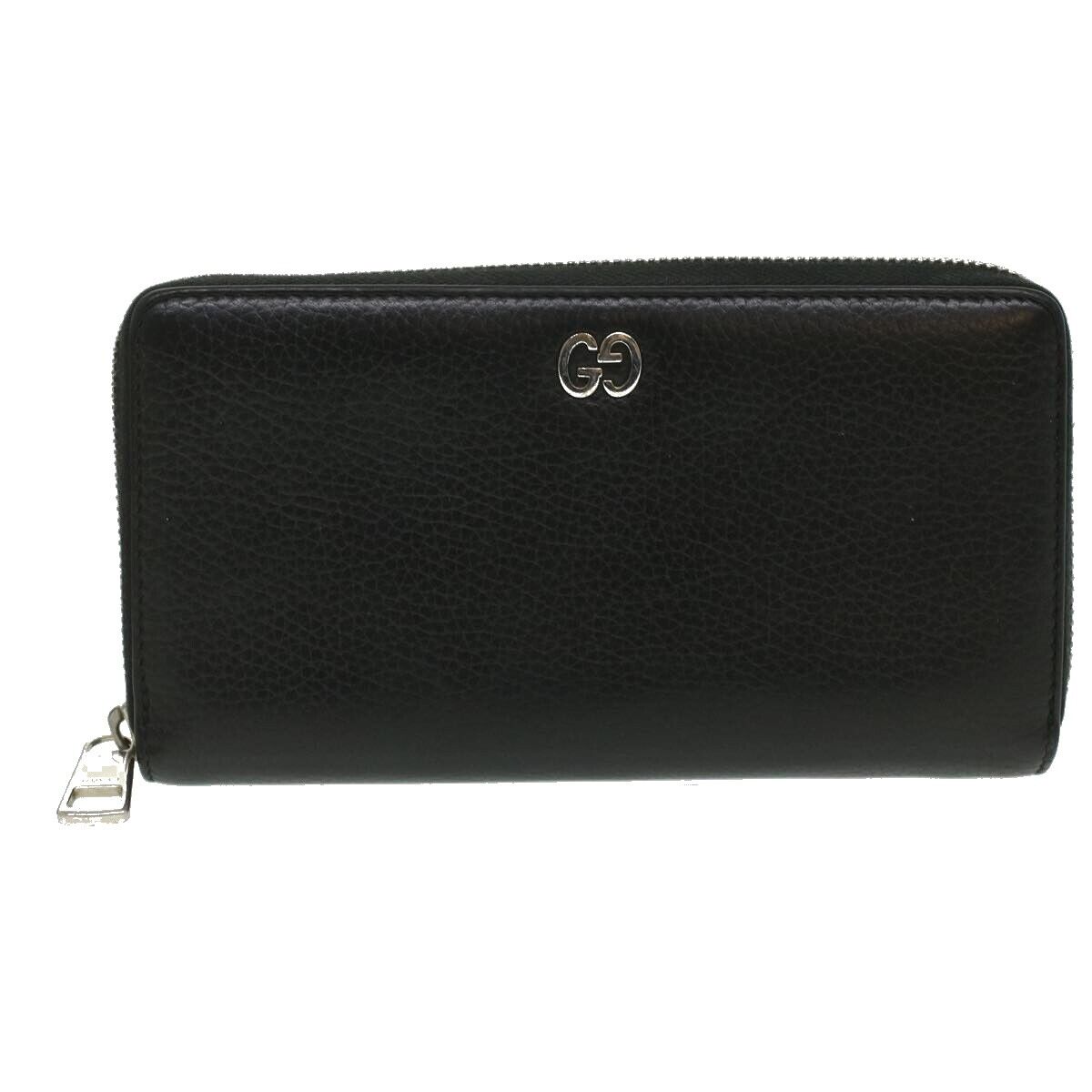 Gucci Long Wallet Leather Black