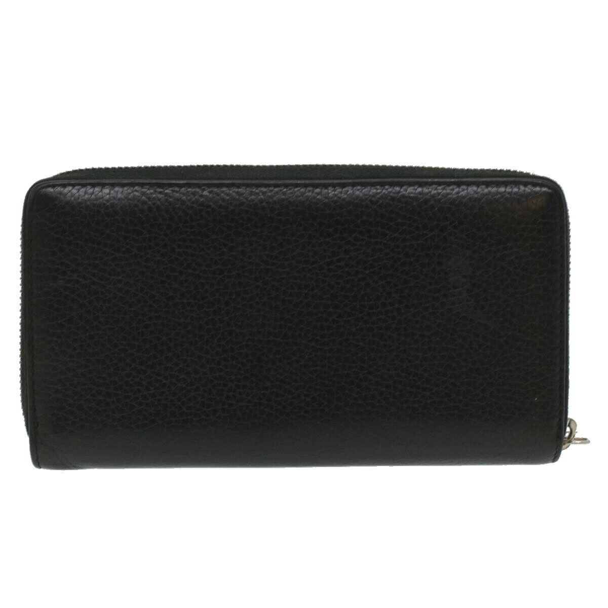 Gucci Long Wallet Leather Black