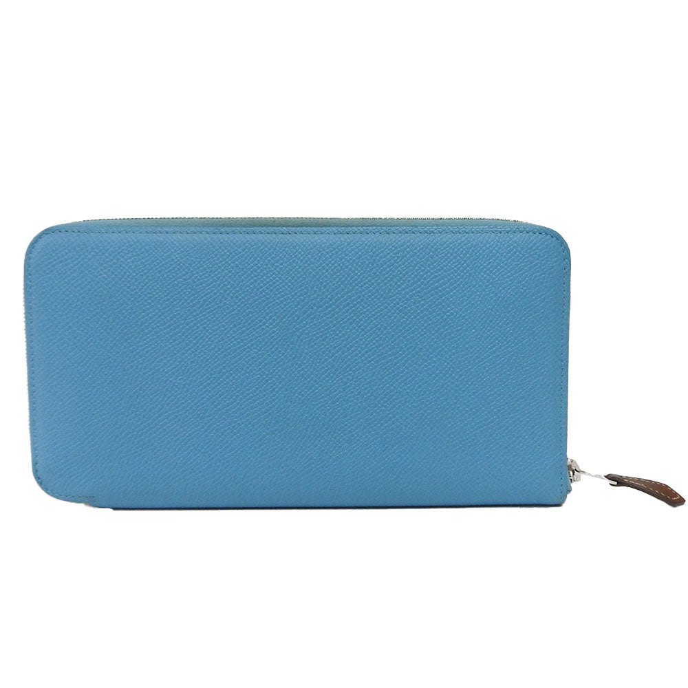 HERMES Long Wallet Purse Epsom, Silk Brunol Azap long silk in Women Used