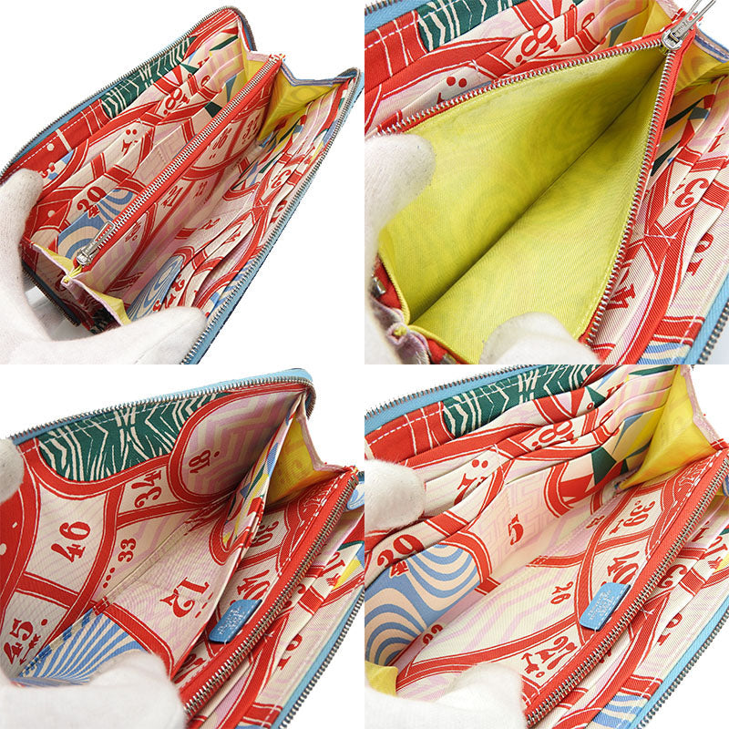 HERMES Long Wallet Purse Epsom, Silk Brunol Azap long silk in Women Used