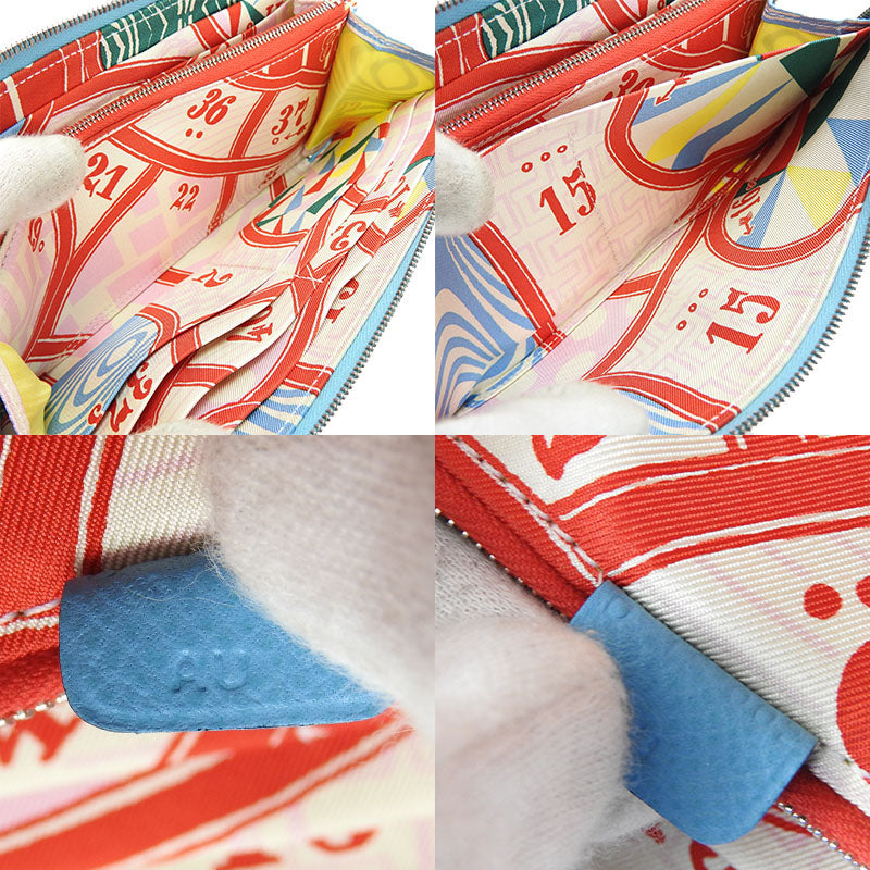 HERMES Long Wallet Purse Epsom, Silk Brunol Azap long silk in Women Used
