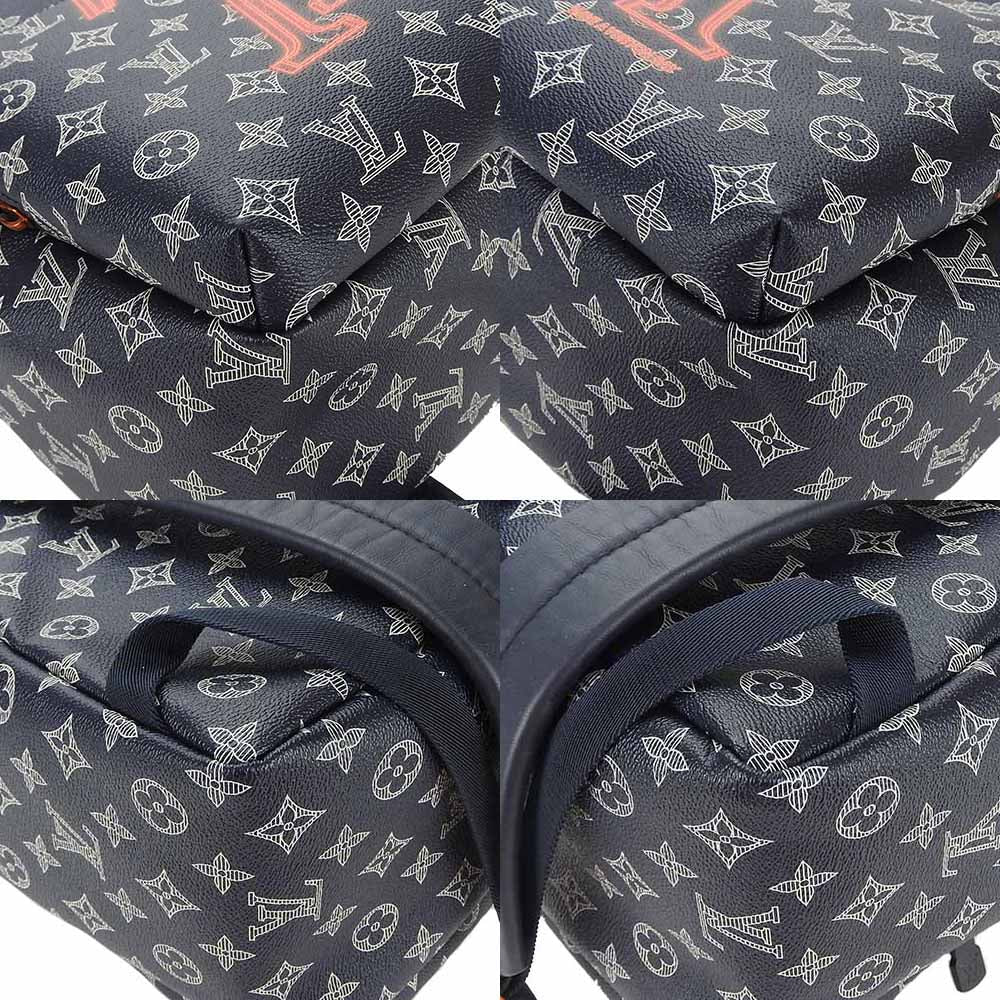 LOUIS VUITTON Backpack M43676 Monogram Navy Up side down Apollo