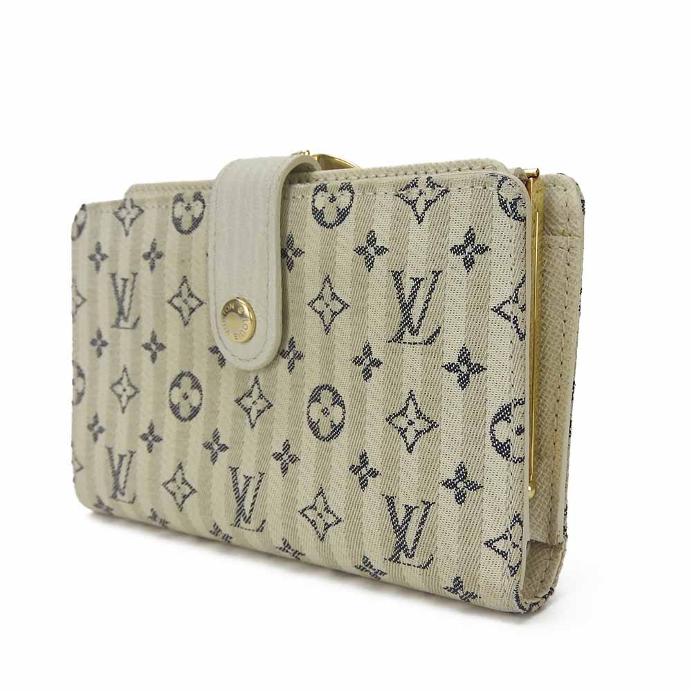 LOUIS VUITTON Bifold Wallet M95659 Monogram Minilan , Leather white Portonebier Vienova Women Used