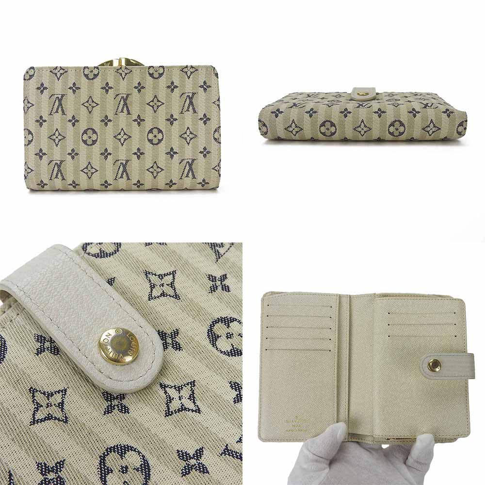 LOUIS VUITTON Bifold Wallet M95659 Monogram Minilan , Leather white Portonebier Vienova Women Used