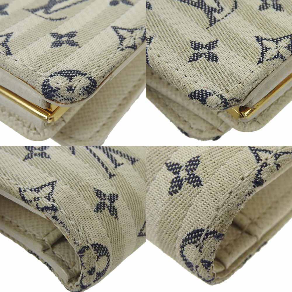 LOUIS VUITTON Bifold Wallet M95659 Monogram Minilan , Leather white Portonebier Vienova Women Used
