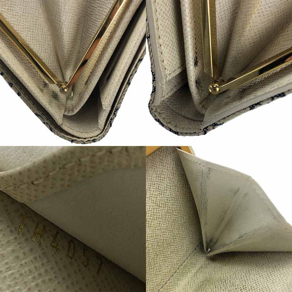LOUIS VUITTON Bifold Wallet M95659 Monogram Minilan , Leather white Portonebier Vienova Women Used