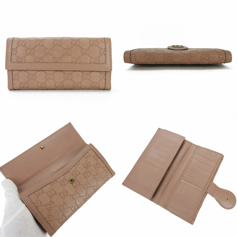 GUCCI Long Wallet Purse 269970 Guccisima leather pink beige Guccisima Women Used