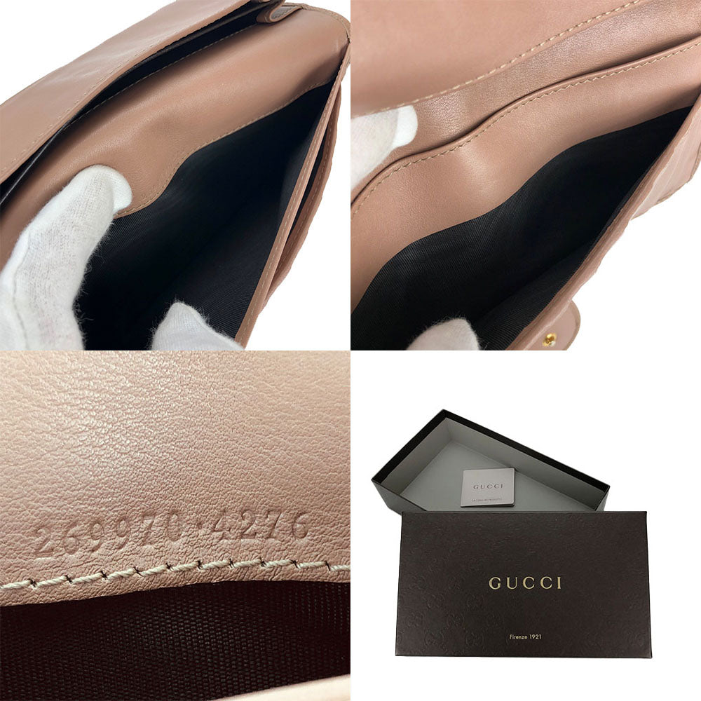 GUCCI Long Wallet Purse 269970 Guccisima leather pink beige Guccisima Women Used