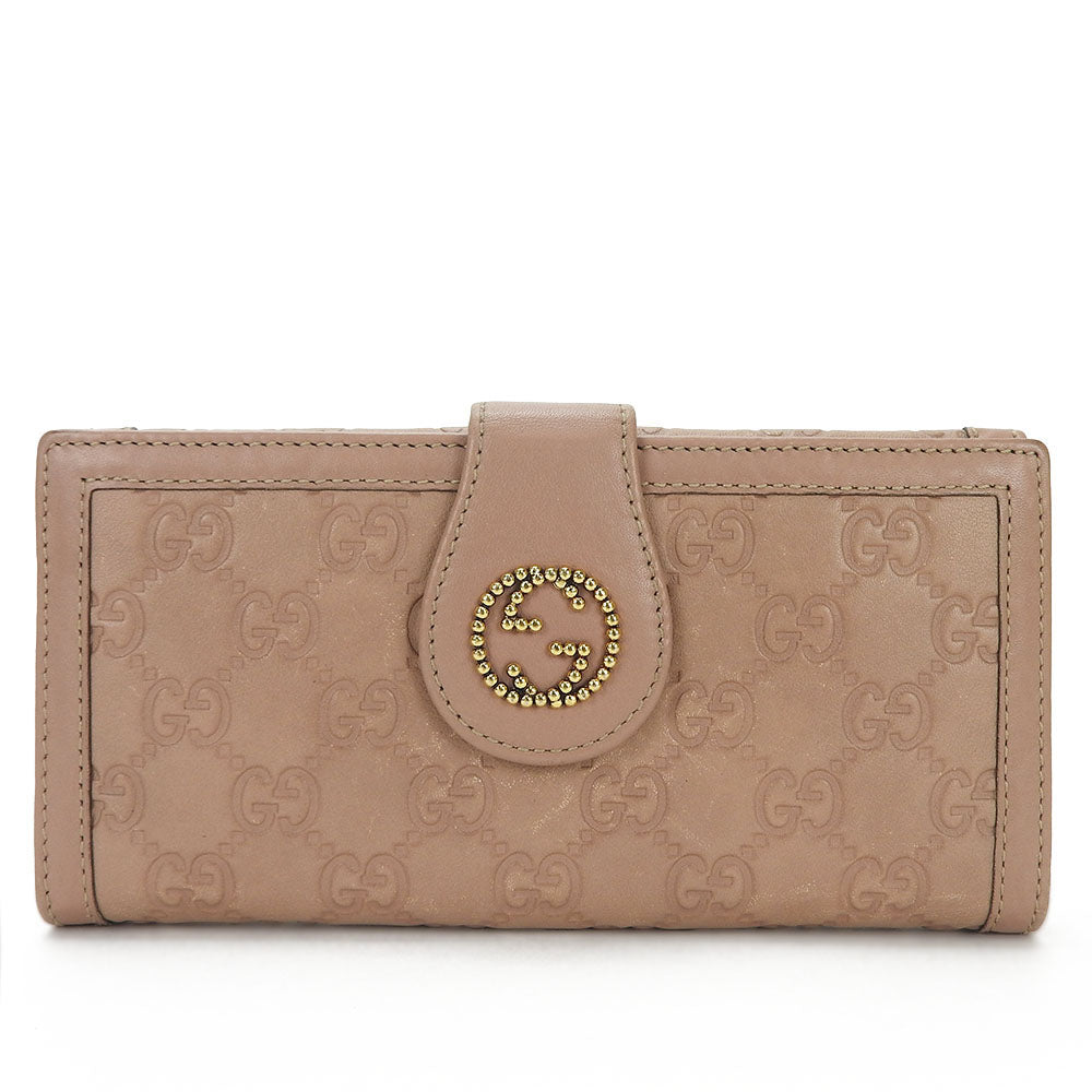 GUCCI Long Wallet Purse 269970 Guccisima leather pink beige Guccisima Women Used