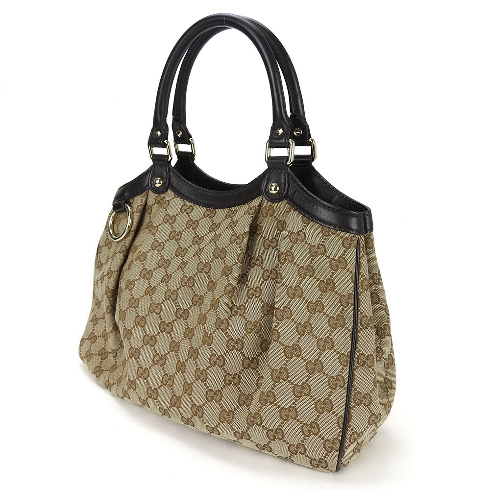 GUCCI Tote Bag 211944 GG canvas beige Sukey Women Used