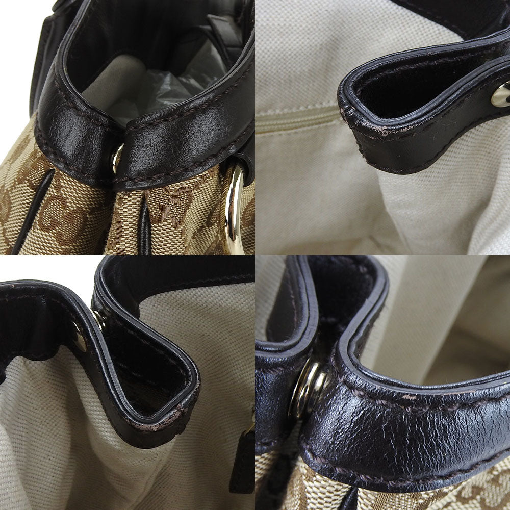 GUCCI Tote Bag 211944 GG canvas beige Sukey Women Used