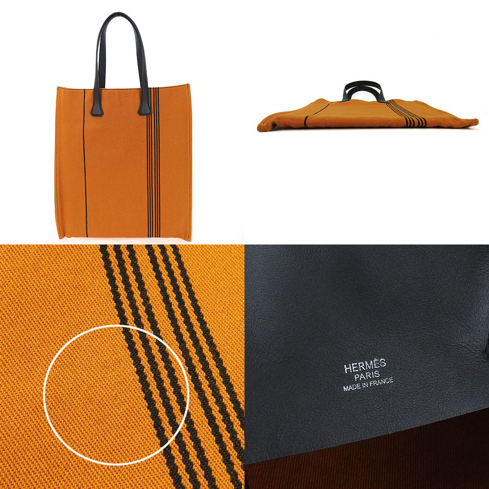 HERMES Tote Bag Canvas, Leather Orange Potamoskavas GM Women(Unisex) Used