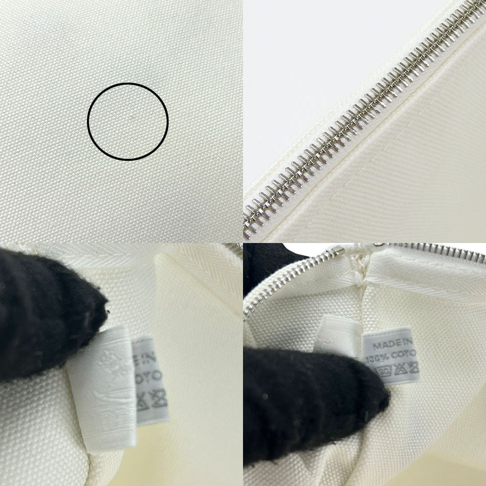 HERMES Pouch cotton white Truth Flat GM