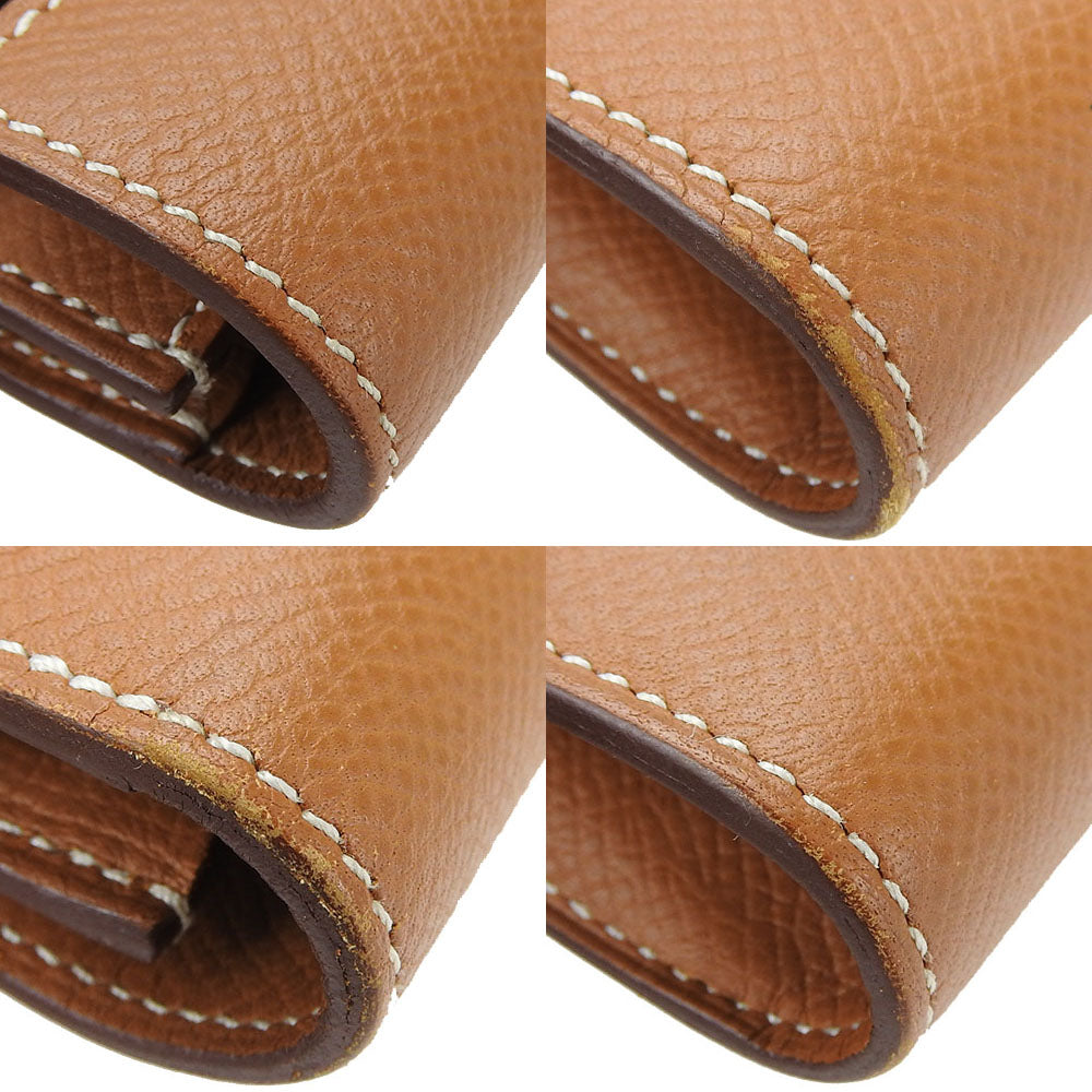 HERMES Long Wallet Purse Epsom Brown Kelly wallet Women Used