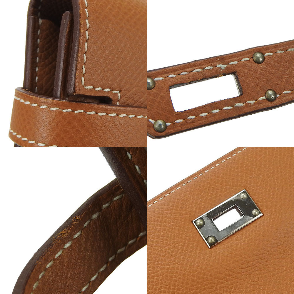 HERMES Long Wallet Purse Epsom Brown Kelly wallet Women Used