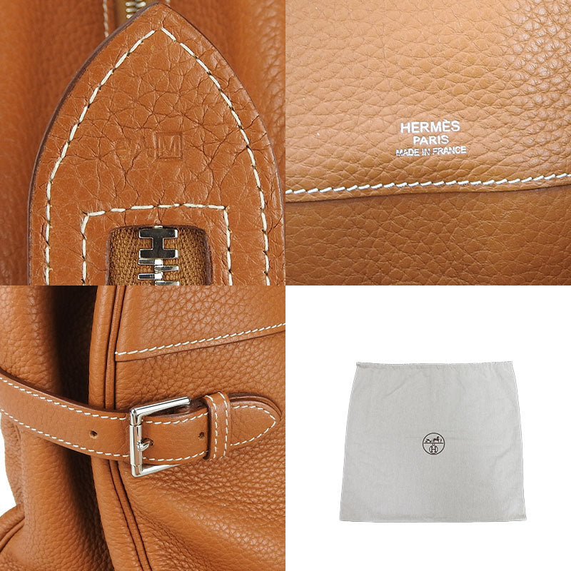 HERMES Handbag Taurillon Clemence Brown Atlas 35