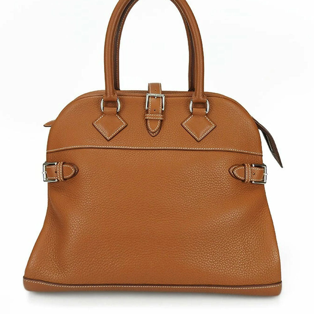 HERMES Handbag Taurillon Clemence Brown Atlas 35