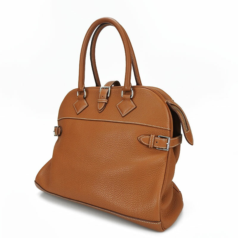 HERMES Handbag Taurillon Clemence Brown Atlas 35