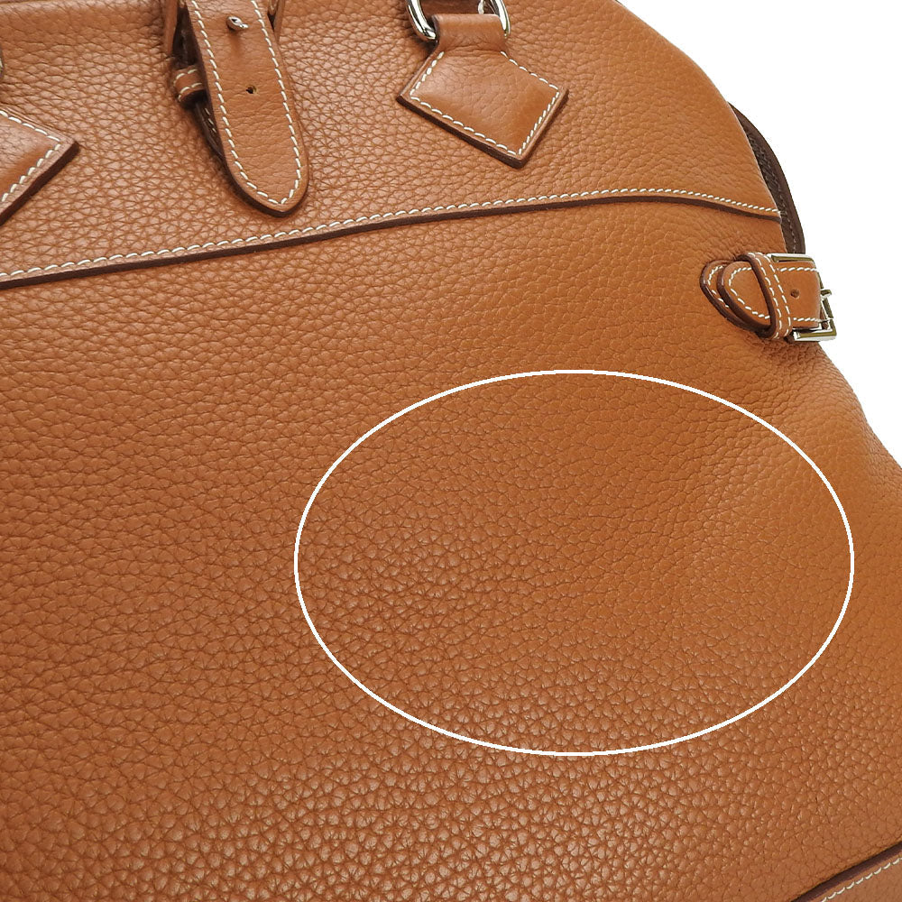 HERMES Handbag Taurillon Clemence Brown Atlas 35