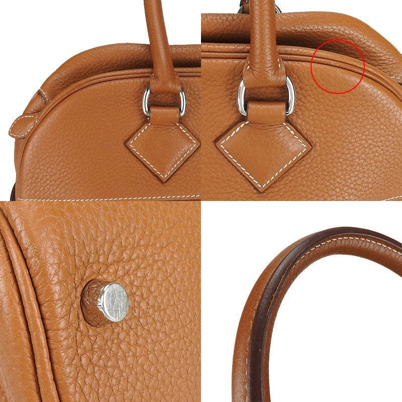 HERMES Handbag Taurillon Clemence Brown Atlas 35