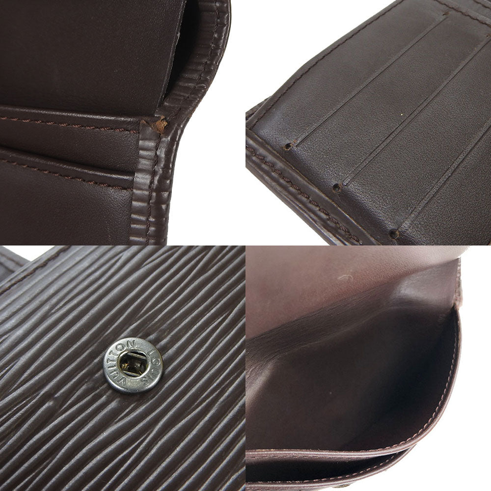 LOUIS VUITTON Bifold Wallet M6324D Epi Leather Brown Portefeuille Viennoiserie Women Used