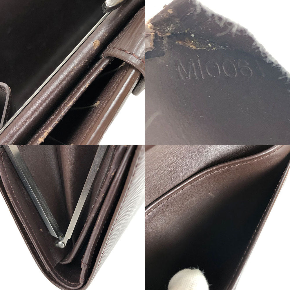 LOUIS VUITTON Bifold Wallet M6324D Epi Leather Brown Portefeuille Viennoiserie Women Used
