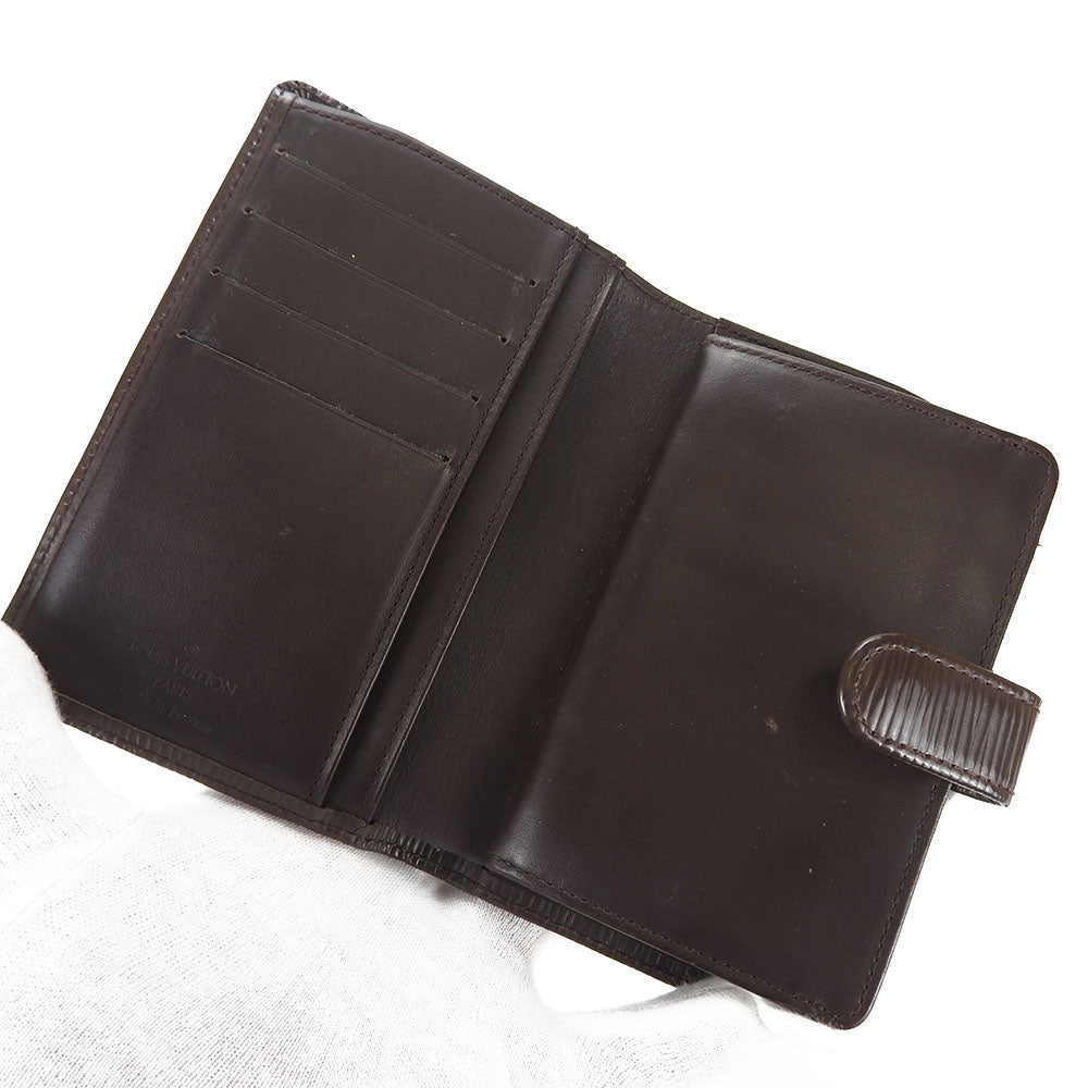 LOUIS VUITTON Bifold Wallet M6324D Epi Leather Brown Portefeuille Viennoiserie Women Used