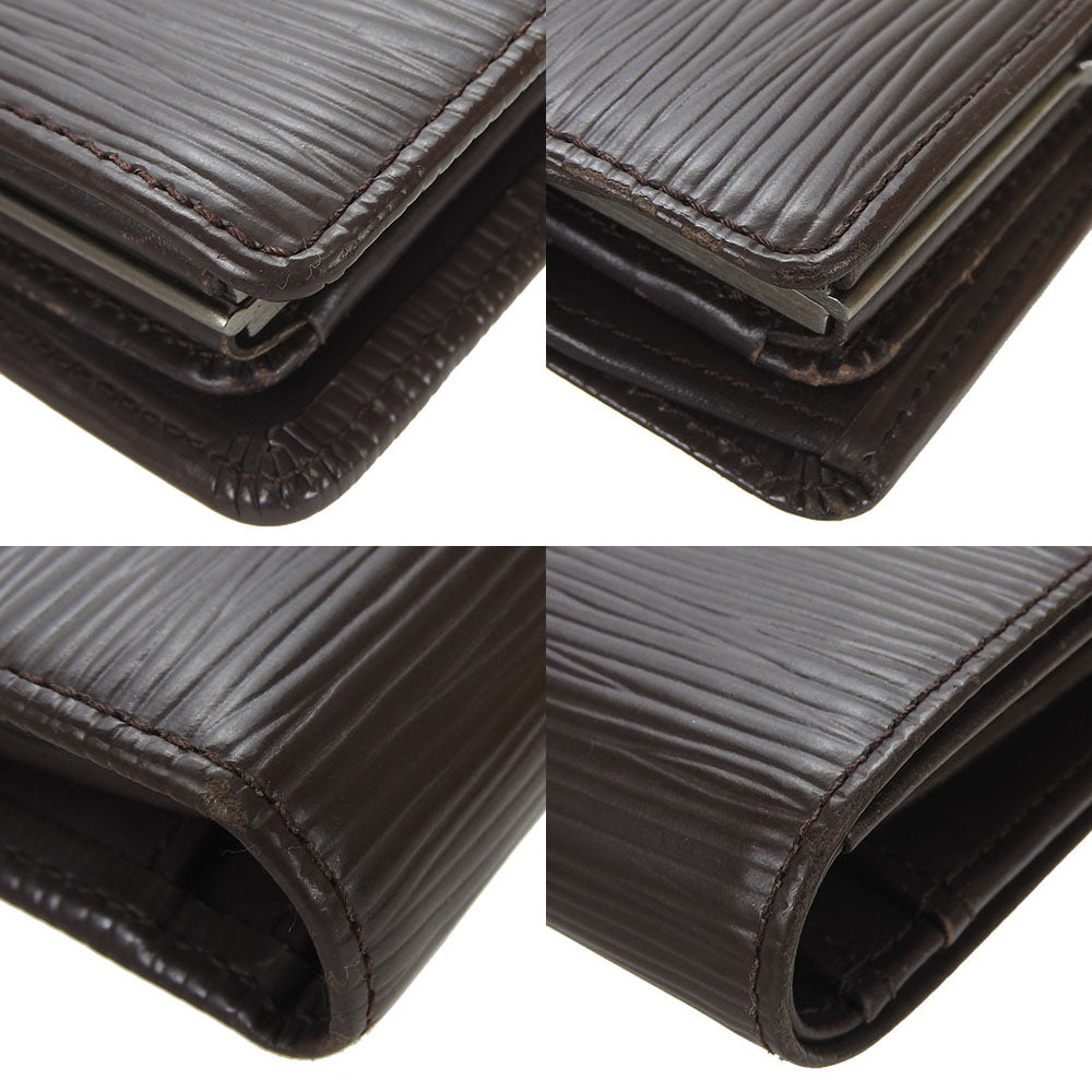 LOUIS VUITTON Bifold Wallet M6324D Epi Leather Brown Portefeuille Viennoiserie Women Used