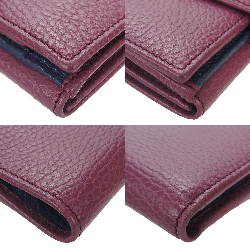 GUCCI Bifold Wallet 368233 leather purple swing Women Used