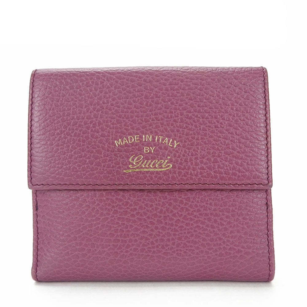 GUCCI Bifold Wallet 368233 leather purple swing Women Used